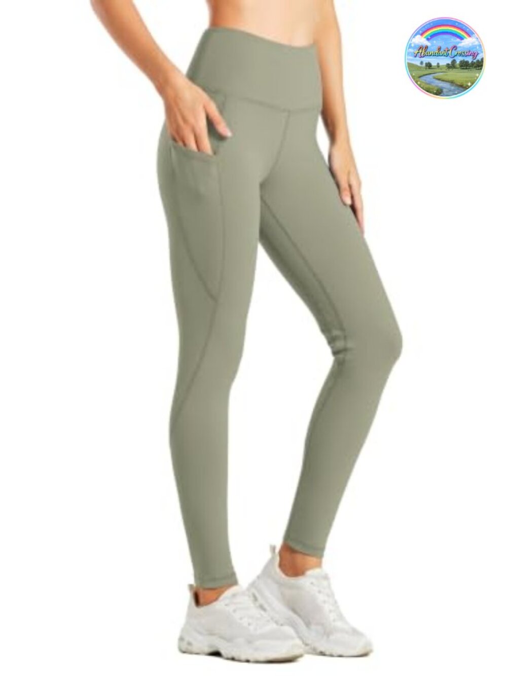 Fleece Lined Leggings Water Resistant Winter Pants with Pockets